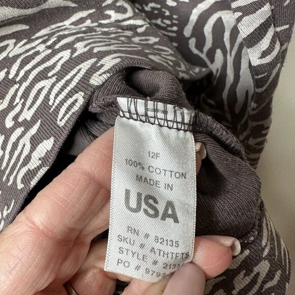 Fresh Produce 3/4 Sleeve Shirt Women 12F Animal Printed V Neck Cotton Top XL - Picture 9 of 9